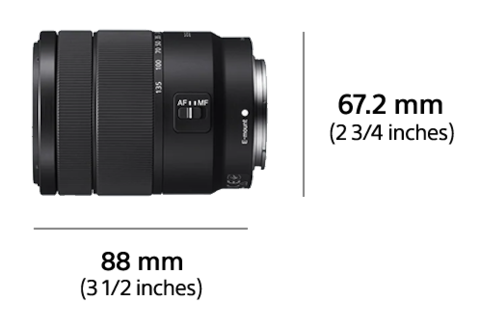 Lente con montura E APS-C de 18-135 mm F3,5-5,6 OSS | SEL18135